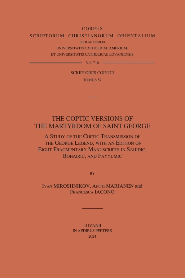 MIROSHNIKOV I. THE COPTIC VERSIONS OF THE MARTYRDOM OF SAINT GEORGE